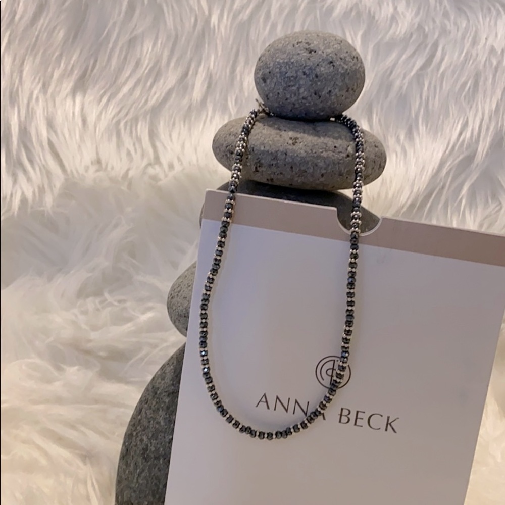Anna Beck hematite beaded choker